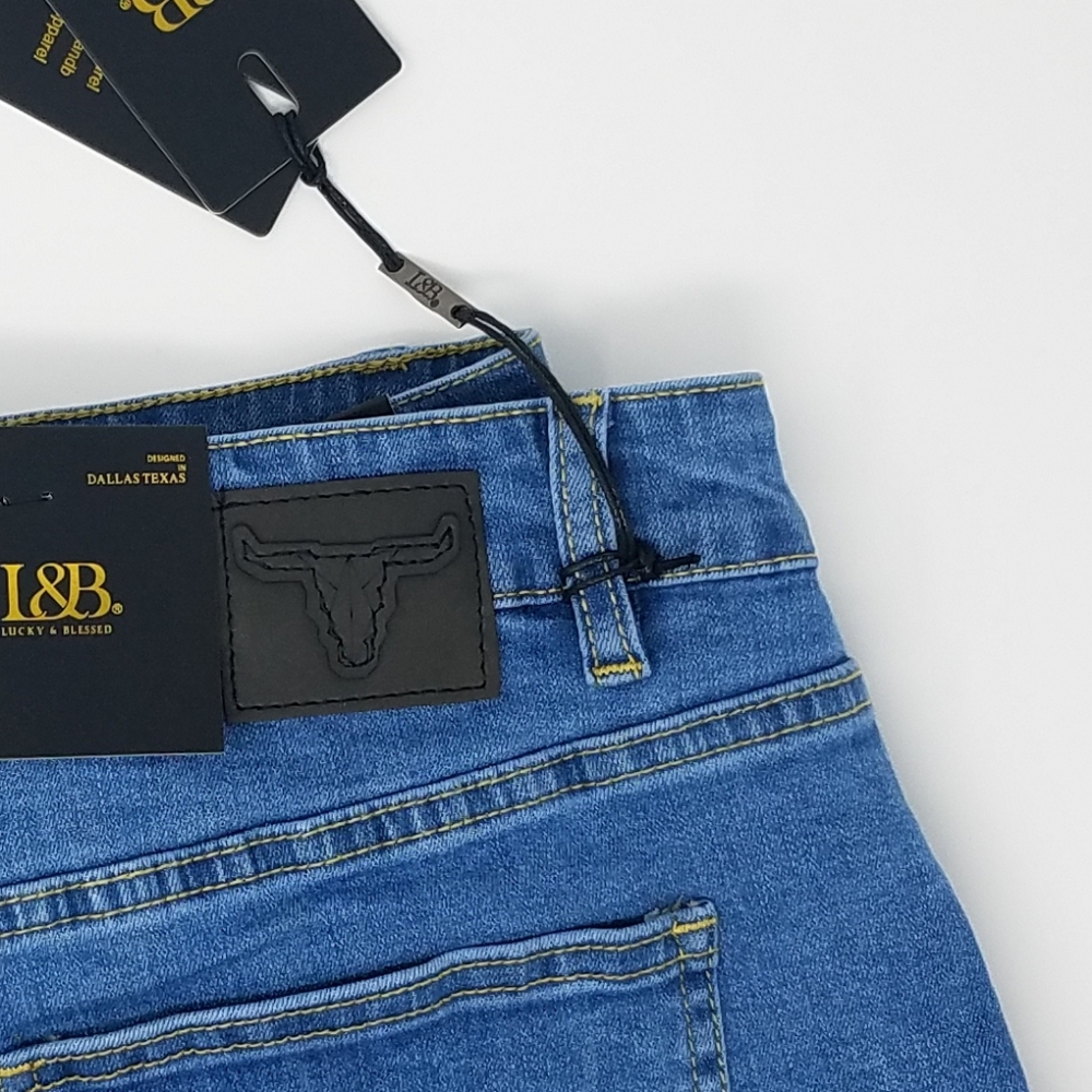 Lucky and Blessed L&B Teal Serape Plus Size Jeans - Picture 13 of 15